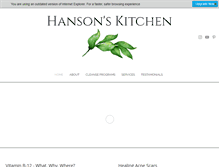 Tablet Screenshot of hansonskitchen.com